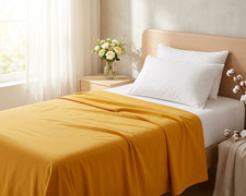 Daily 100 Cotton Twin Sheet Yellow