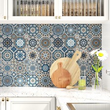 Boho Peel and Stick Wallpaper Tile Contact Paper Kitchen Backsplash Wallpaper...