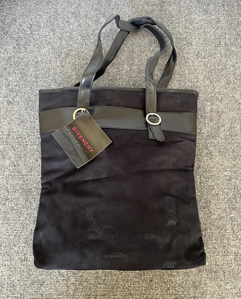 Bolso de Mano Givenchy Parfums Negro Imitación Cuero Borde Doble Toma NUEVO CON Etiquetas Foto 3 de 4