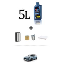 Hoffcar Set Service 4 Filter Und 5L ÖL FüR Hyundai I30 ( Pde ) 1.6 Crdi 70Kw Ab