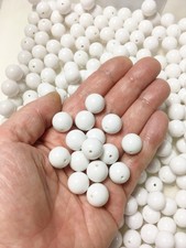 Morezmore M01021-50 50pc White Beads 14mm Animatable Stop Motion Puppet Eyes