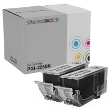 2 PGI-225PGBK 225 PGBK BLACK Printer Ink Cartridge W CHIP for Canon Pixma mg5220