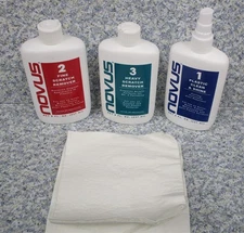 NOVUS Lot of 3 Plastic Clean Scratch Remover Heavy Scratch Remover NEW