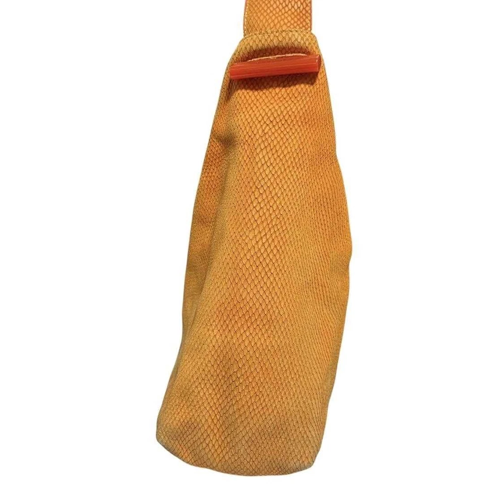 LOEWE Tote Shoulder Bag Medium Logo Leather Orange Women's USED FROM JAPAN - Image 3 of 4