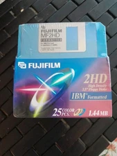(25) Fujifilm 2HD High Density 3.5" Floppy Discs MAC Formatted NEW