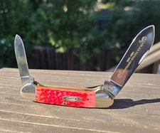 Case XX USA 1889-1989 Centennial R62131SS Red Bone Canoe Knife New W/Box