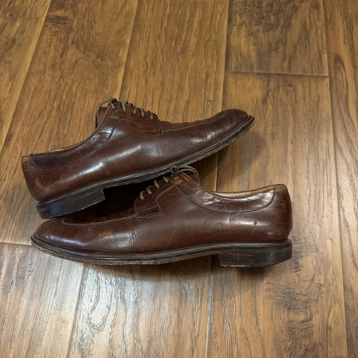 Mezlan Brown Leather Split Toe Oxford Dress Shoes sz 9 Mezlan Crocodile Derby Shoes - Brown Oxfords, Shoes  main image 2