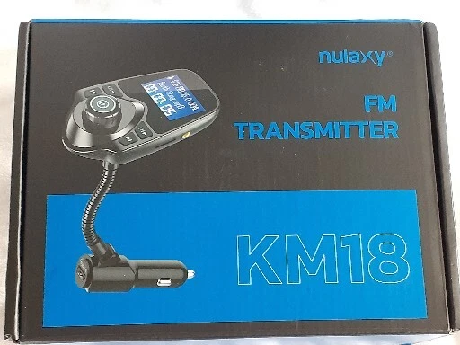 Nulaxy In Car Bluetooth FM Transmitter Radio Adapter Car Kit KM18