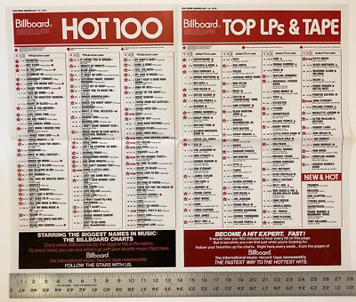 Billboard Hot 100 poster, 22 x 28