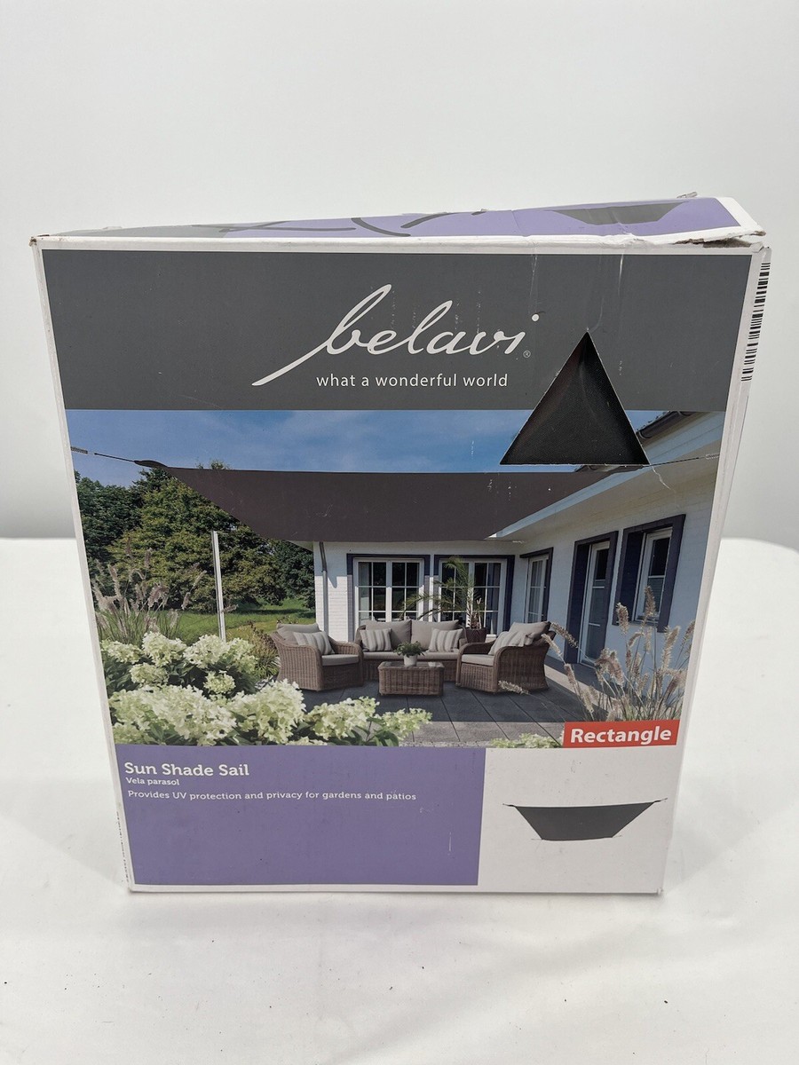 BELAVI Rectangular SUN SHADE SAIL PATIO POOL CANOPY UV PROTECTION