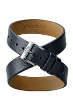 PRADA X AMERICAN EXPRESS AMEX CENTURION BLACK LEATHER WEARABLE BRACELET (Italy) 