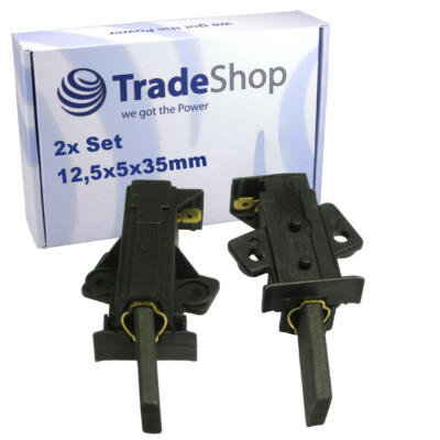 2x Kohlebürsten 12,5x5x35mm für Siemens WH WM WXB WXL WXLM WXLP Blomberg WA 1260