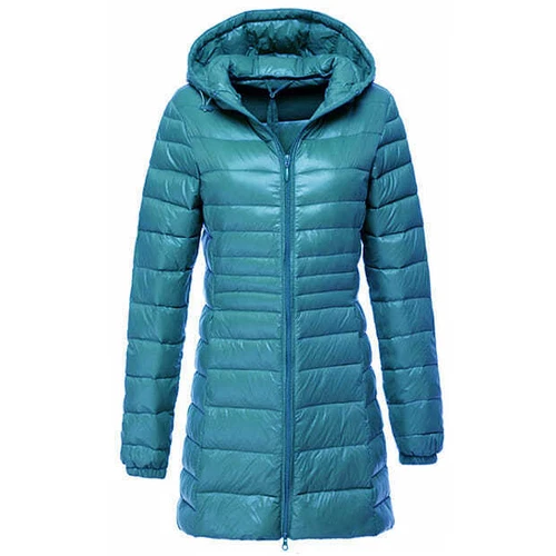 Women's Down Jacket 90% Duck Down Coat Ladies Hoodie Long Hooded Jacket S-6XL - Picture 16 of 27