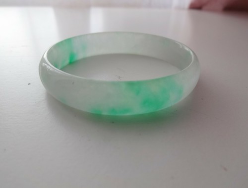 Brazalete Brazalete Grado A Chino Translúcido Helado 2 Colores Suave Verde Piedra Jade - Imagen 2 de 7
