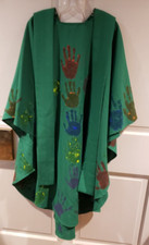 PRIEST CLERGY VESTMENT CHASUBLE  STOLE GREEN AUTOM "HAND" DECORATED