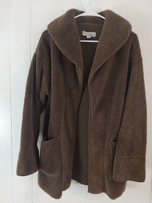 KOOLABURRA by UGG Sherpa Fleece Brown Sweater Shawl