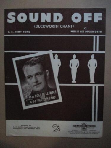 Sound Off, US Army song, sheet music, Aust. press - 第 1/1 張圖片