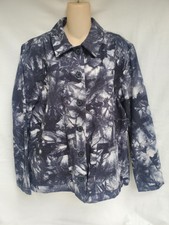 Empyre Auden Tie Dye Canvas Jean Jacket Black White Women's Size Large