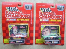 RACING CHAMPIONS 1996 PREVIEW EDITION 2 CAR Lot NASCAR 1/64 STOCK CAR NEW