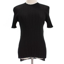 3.1 Phillip Lim NWT Short Sleeve Sheer Rib Stretchy Top Size M in Solid Black
