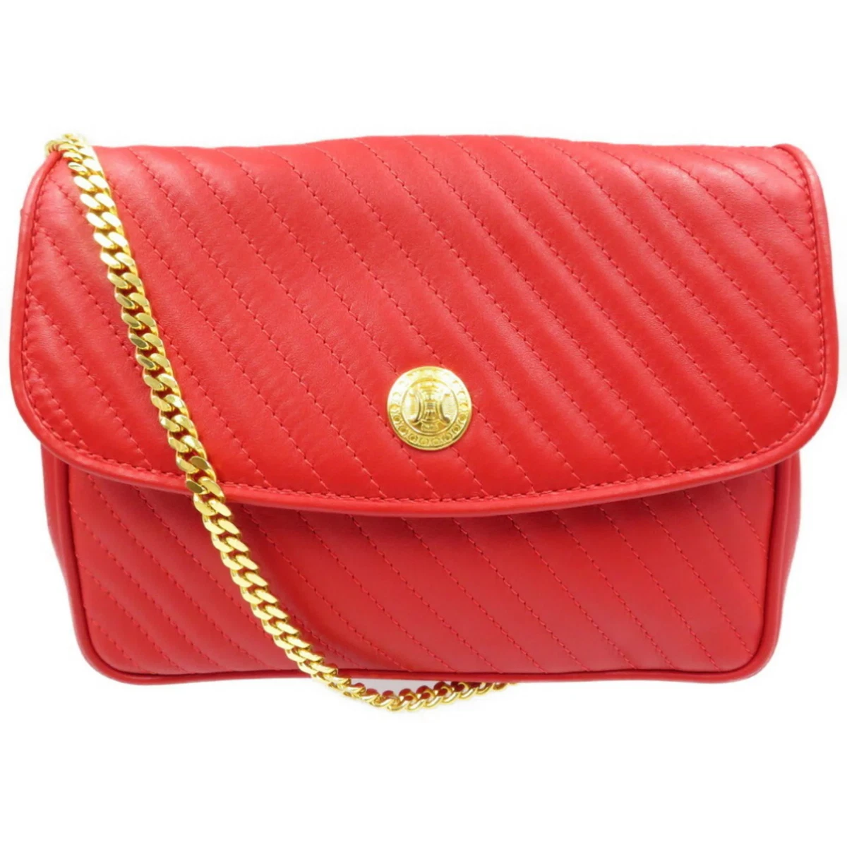 Red chain shoulder bag clearance
