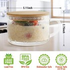 Overnight Oats Containers/Vintage Coffee Tea Cups 14oz w/bamboo lids & Spoon — photo 7