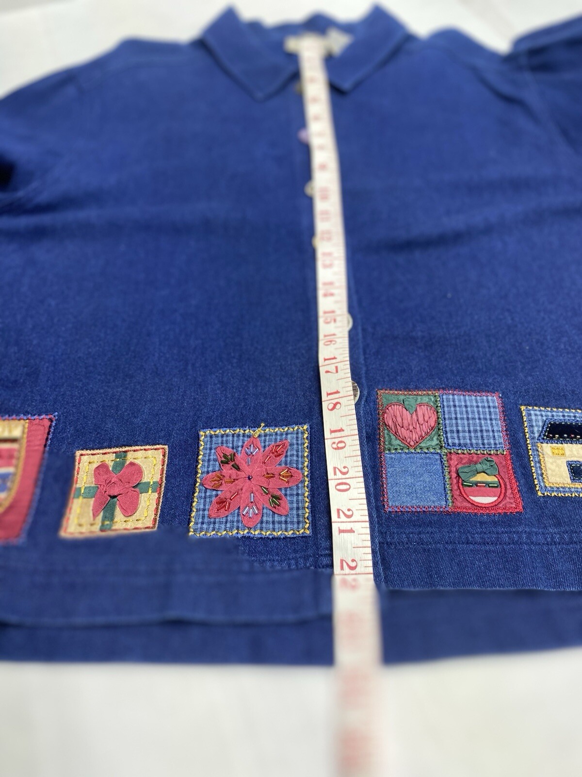 Koret Vintage Christmas Patchwork Button-Up Dark … - image 10