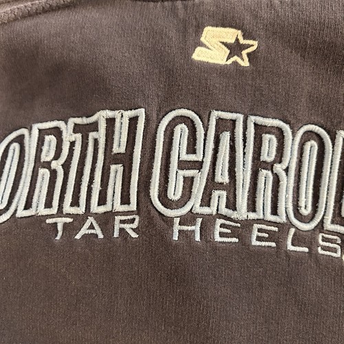 Vintage Starter UNC North Carolina Tar Heels Blue Long Sleeve Hoodie (M) - Picture 4 of 8