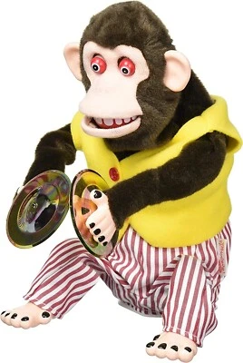 YAMANI Toy Story Musical Jolly Chimp Monkey Naughtiness Cymbals Brown from Japan - Image 1 of 4