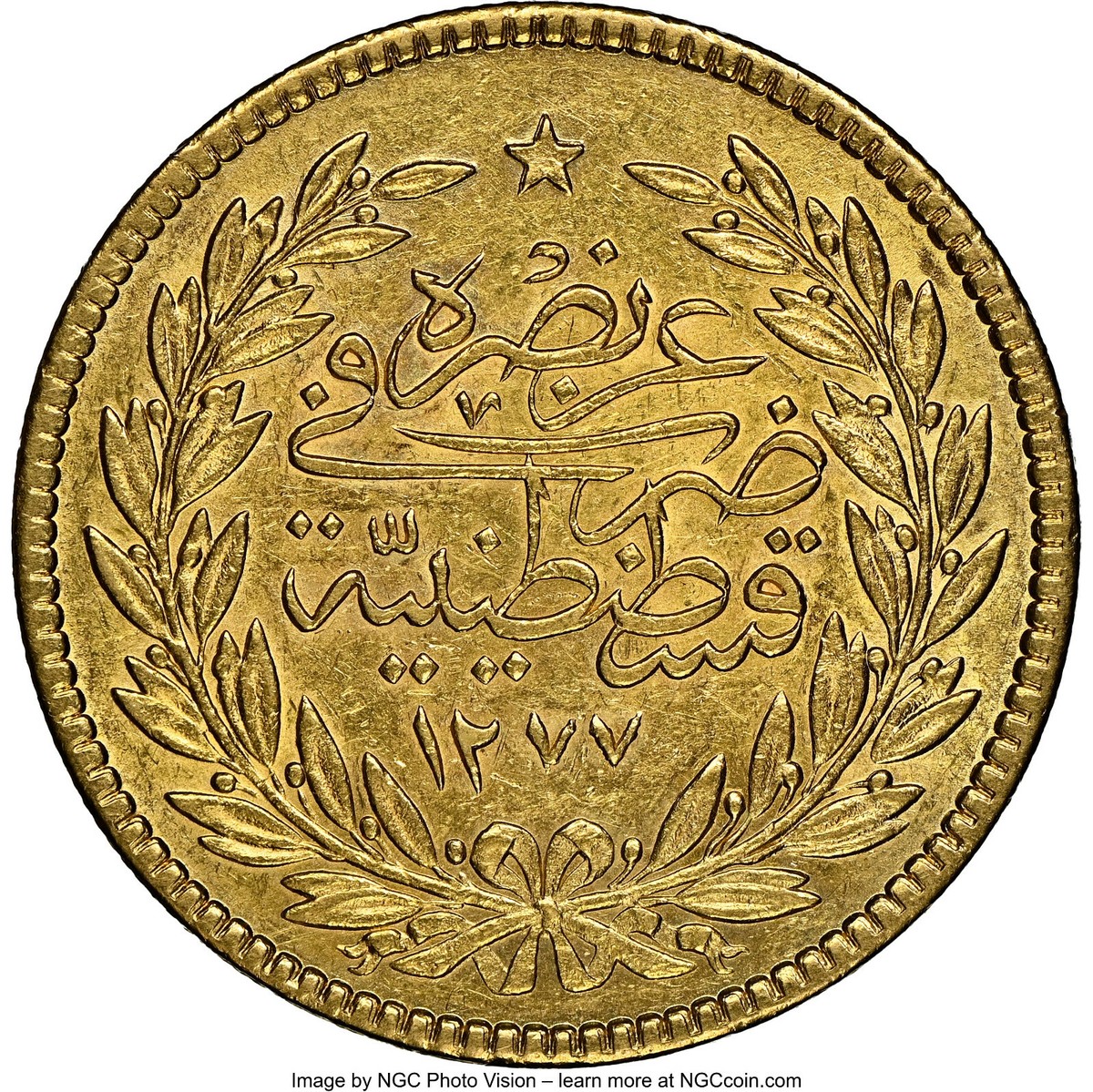 AH1327//9 オスマン・トルコ帝国 100クルシュ 金貨 NGC MS63 AH1327//9 オスマン・トルコ帝国 100クルシュ 金貨 NGC MS63