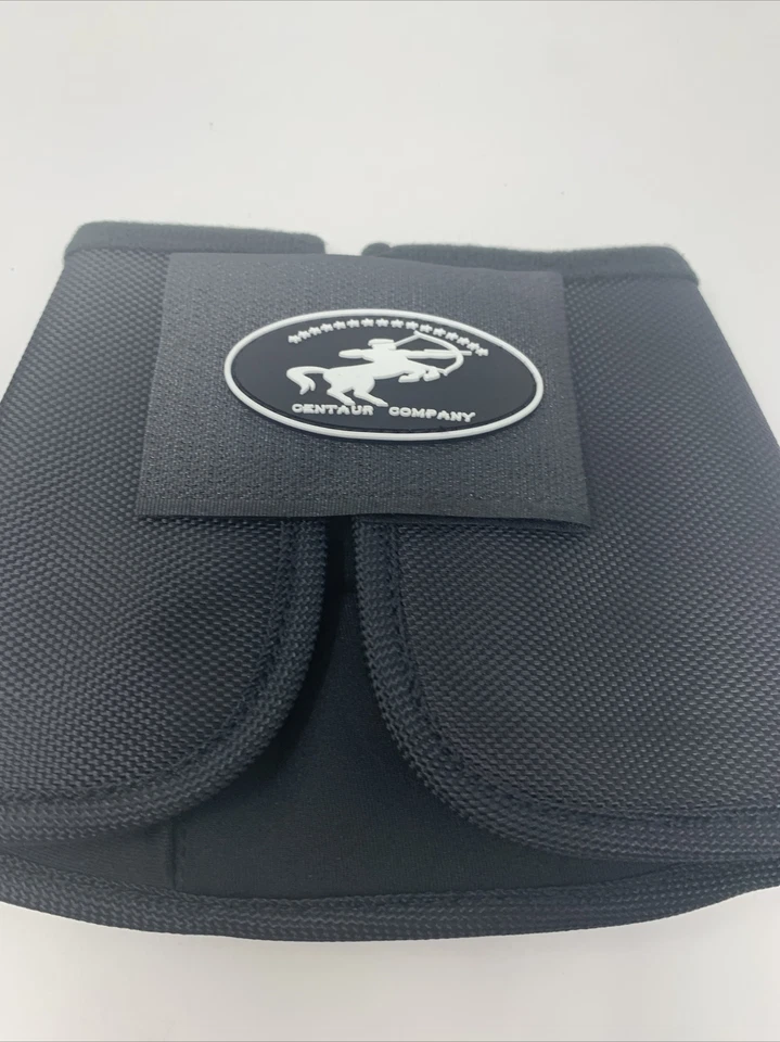 Horse Bell Boots Equine Hoof 1 Pair Black Water Repellant Stain Proof Nylon - Image 3 of 4