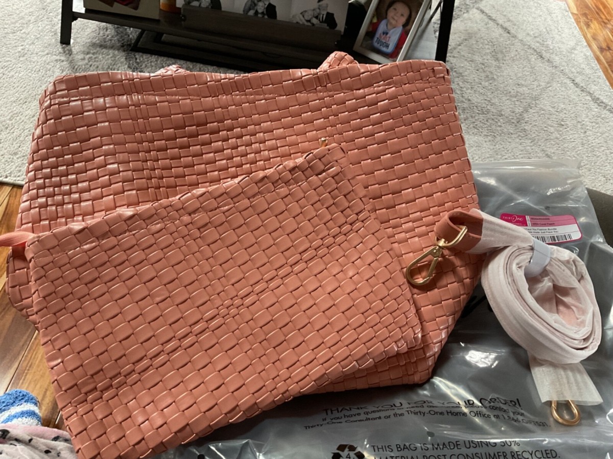 Thirty-One - Just Faux You Fashion Bundle - BRAND NEW - CORAL