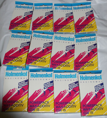Holmenkol ski Wax  powerpack 100 grams Germany Alpine / Nordic GW15 LOT OF 12