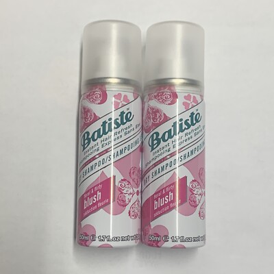 2 Pack Batiste Blush Floral & Fruity Dry Shampoo Travel Size 1.6Oz Each