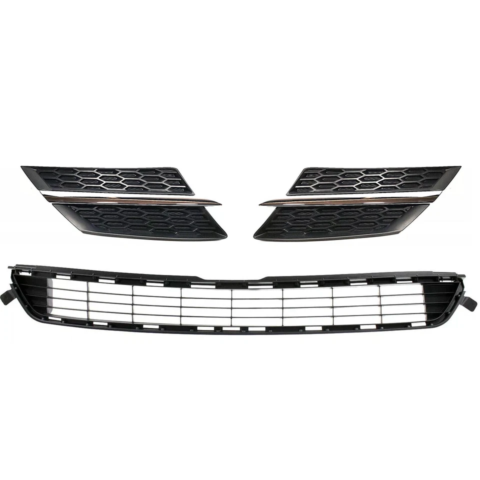 Juego de montaje de parachoques delantero superior + parrilla central para Toyota RAV4 2013 2014 2015 Foto 2 de 4