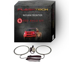 Kit de halo de faros LED ojo de ángel rojo para faros Nissan Frontier 2001-2004