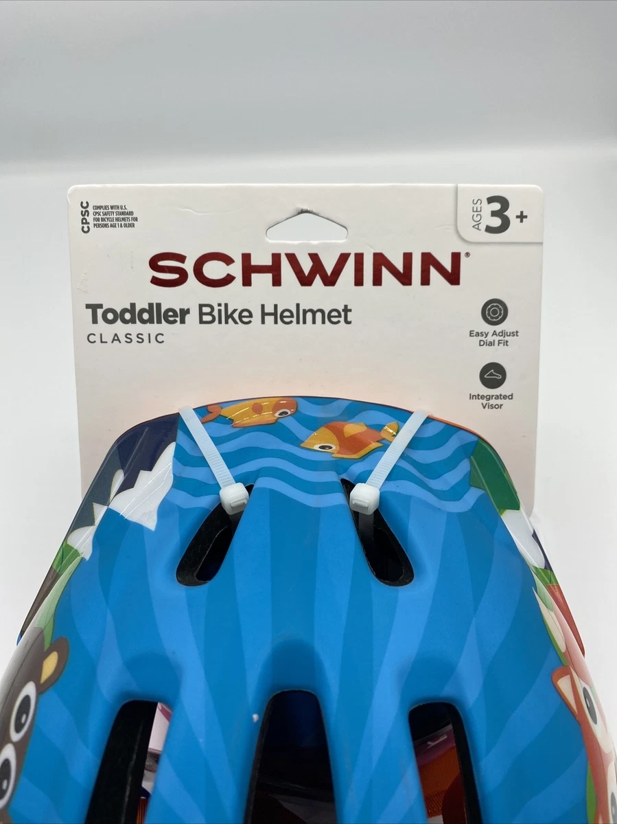 Schwinn Classic Toddler Bike Helmet Blue Fox Forest Animals Ages 3