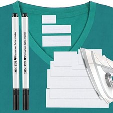 100 Pack Iron On Name Labels for Clothing Precut Name Labels w/ Permanent Marker