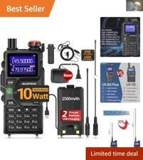 K5PLUS Long Range Walkie Talkies - 999 Channels with USB-C Charging Convenience