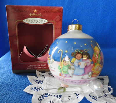 Hallmark Ornament 2000 Celebrate His Birth! Christmas Nativity Glass Ball NEW