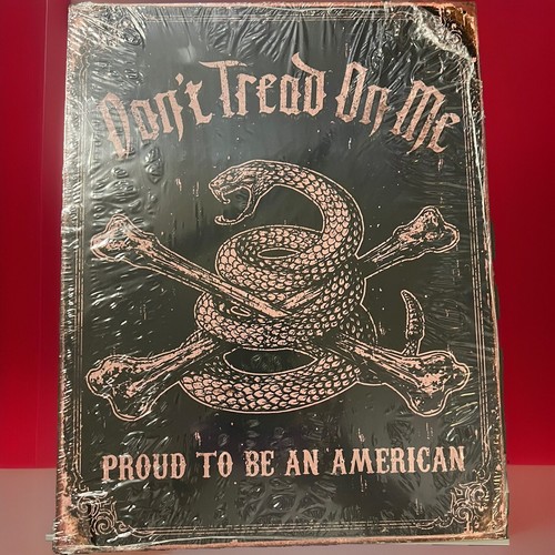 Don't Tread On Me Serpiente Cruz Hueso Metal Lata Signo Comprar Arte Sin Marco