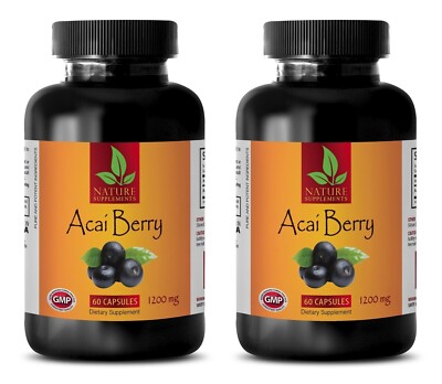 Fitness Fuel - ACAI BERRY EXTRACT - Performance Enhancer - 2 Bottles 120 Caps