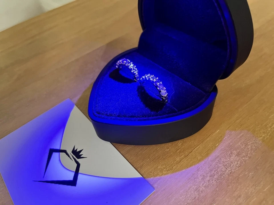 1.3ct Hoop Earrings White Gold Diamond Test Pass Lab-Created VVS1/D/Excellent - Image 3 of 4