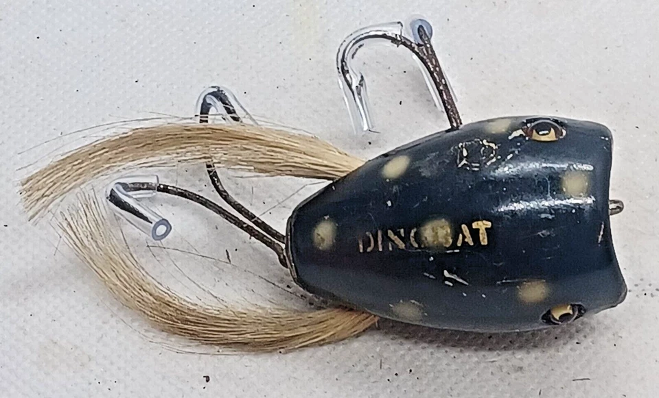 Creek Chub Dingbat Surface Western Auto Skunk Color CCBC Topwater Black White - Image 3 of 4