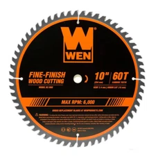 10 In. 60-Tooth Fine-Finish Professional Woodworking Saw Blade for Miter Saws