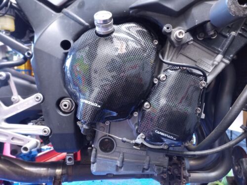 YAMAHA R1 98-03 RN01/04/09 3x COUVERCLE D'EMBRAYAGE CARBONE COUVERCLE CARBONE - Photo 3 sur 4