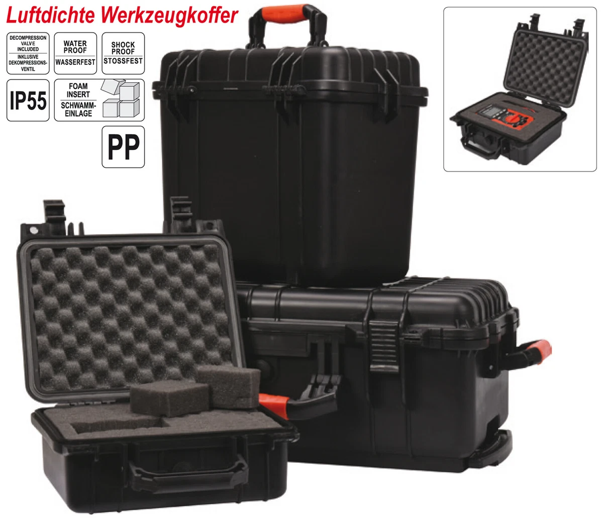 Taktischer Waffenkoffer 80cm - Hartschale Mit Schaumstoff Für Gewehre