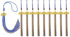 10 Pieces 2025 Graduation Tassels BulkBlue and Gold Tassels 2025