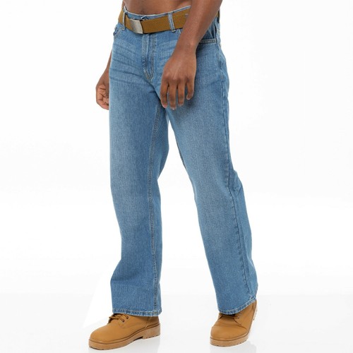Uomo Jeans Bootcut Gamba Larga a Zampa Pantaloni Denim Casual Regular Taglia UK - Afbeelding 7 van 18