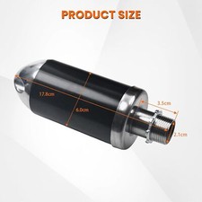 3/4" Threaded Aluminium Black Exhaust Muffler For 212cc GX200Go kart Mini Bike